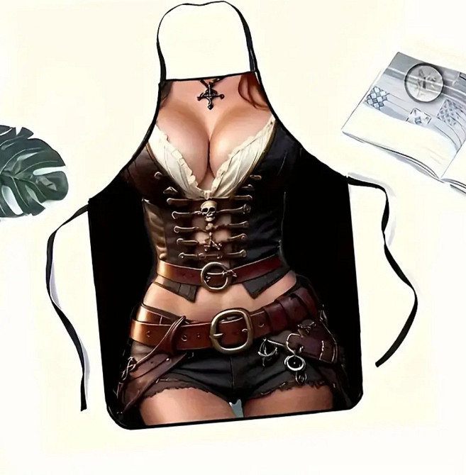 Фартух з прикольним принтом жіночий 80 на 60 см різнобарвний Київ - фото 3