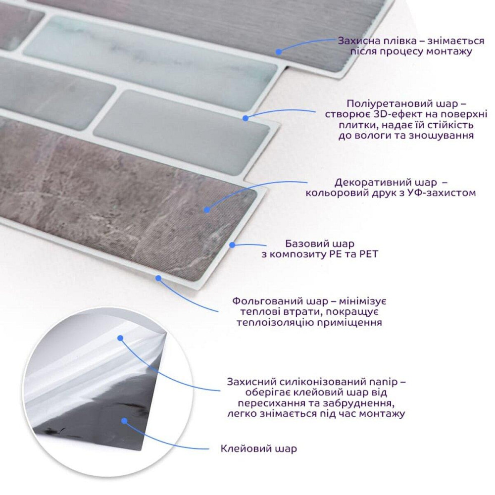 Самоклеющаяся полиуретановая плитка 305х305х1мм (D) SW-00001938 Днепр - изображение 2
