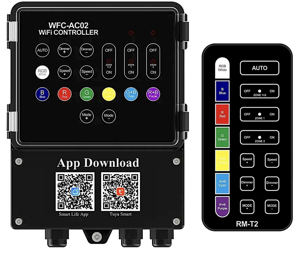 Пульт керування прожекторів для басейнів Aquajoy WK WFC-AC02 Wifi 2 канали Київ - фото 1