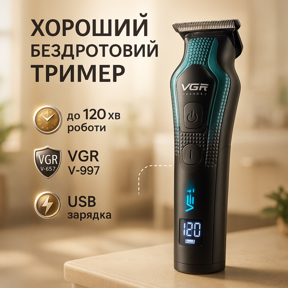 Набор для удаления волос с зарядным устройством, Профессиональный беспроводной триммер UQ-12 Львов - изображение 14