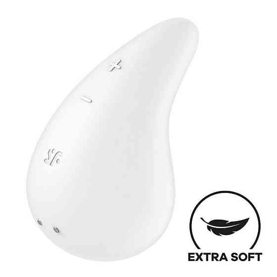 Вибратор для наружной стимуляции Satisfyer Dew Drop White, 2 мотора, 12 режимов, мягкий корпус Sex Aura Киев