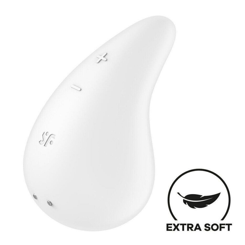 Вибратор для наружной стимуляции Satisfyer Dew Drop White, 2 мотора, 12 режимов, мягкий корпус Sex Aura Киев - изображение 1