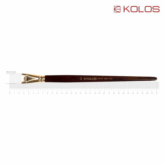 Кисть синтетика плоская Snow 1098F No24 длинная ручка KOLOS Киев