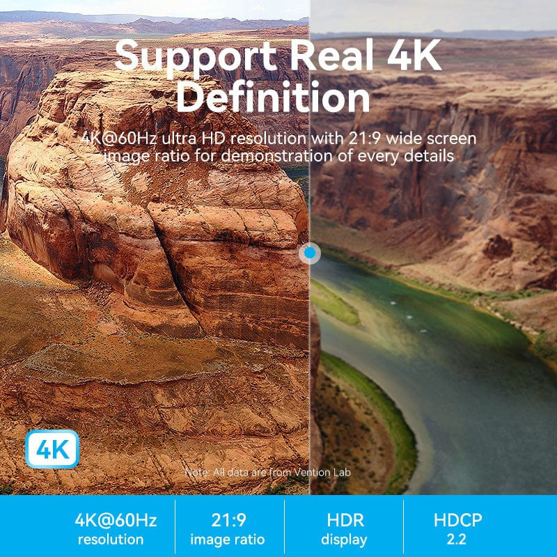 Кабель HDMI M - M, 5.0 м, V2.0, 4K 60Гц, Aluminum Alloy Blue Vention Винница - изображение 9