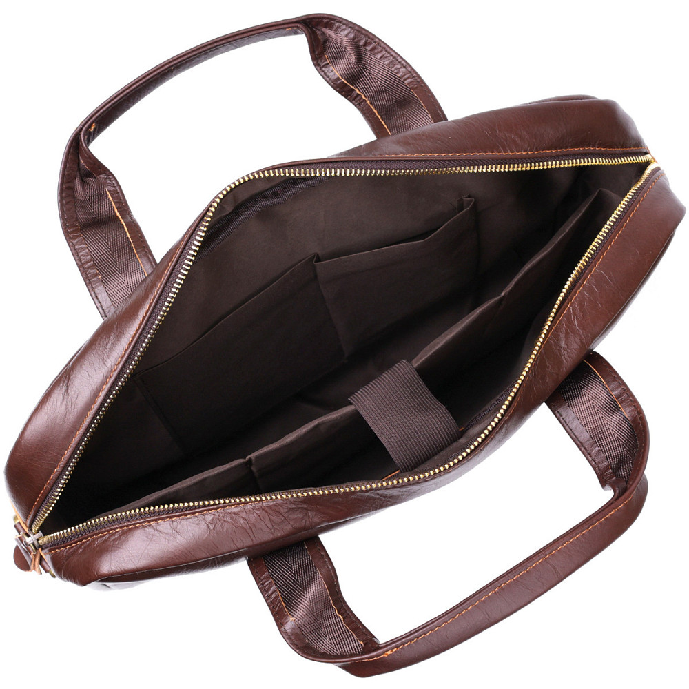 Стильная кожаная сумка для ноутбука Коричневый (Vintage) Киев - изображение 9