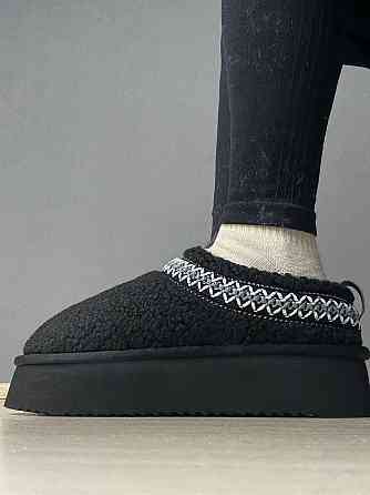 Уггі жіночі Itts 1801-1 капці на платформі з хутром тедді чорні, 36, 23 см Київ