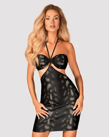 Сукня під зміїну шкіру Obsessive Vivianty dress XS/S, чорна Львов