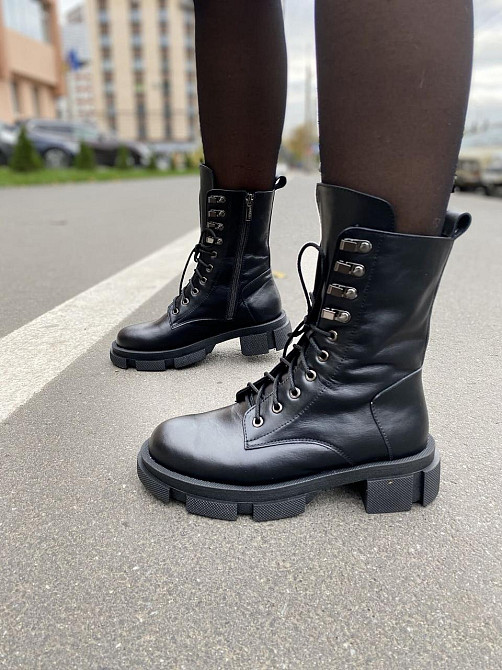 SOTHBY'S Черевики жіночі Sothby 's M-1730 чорні (весна-осінь, шкіра натуральна) (4213) лише 36р Коломыя - изображение 1