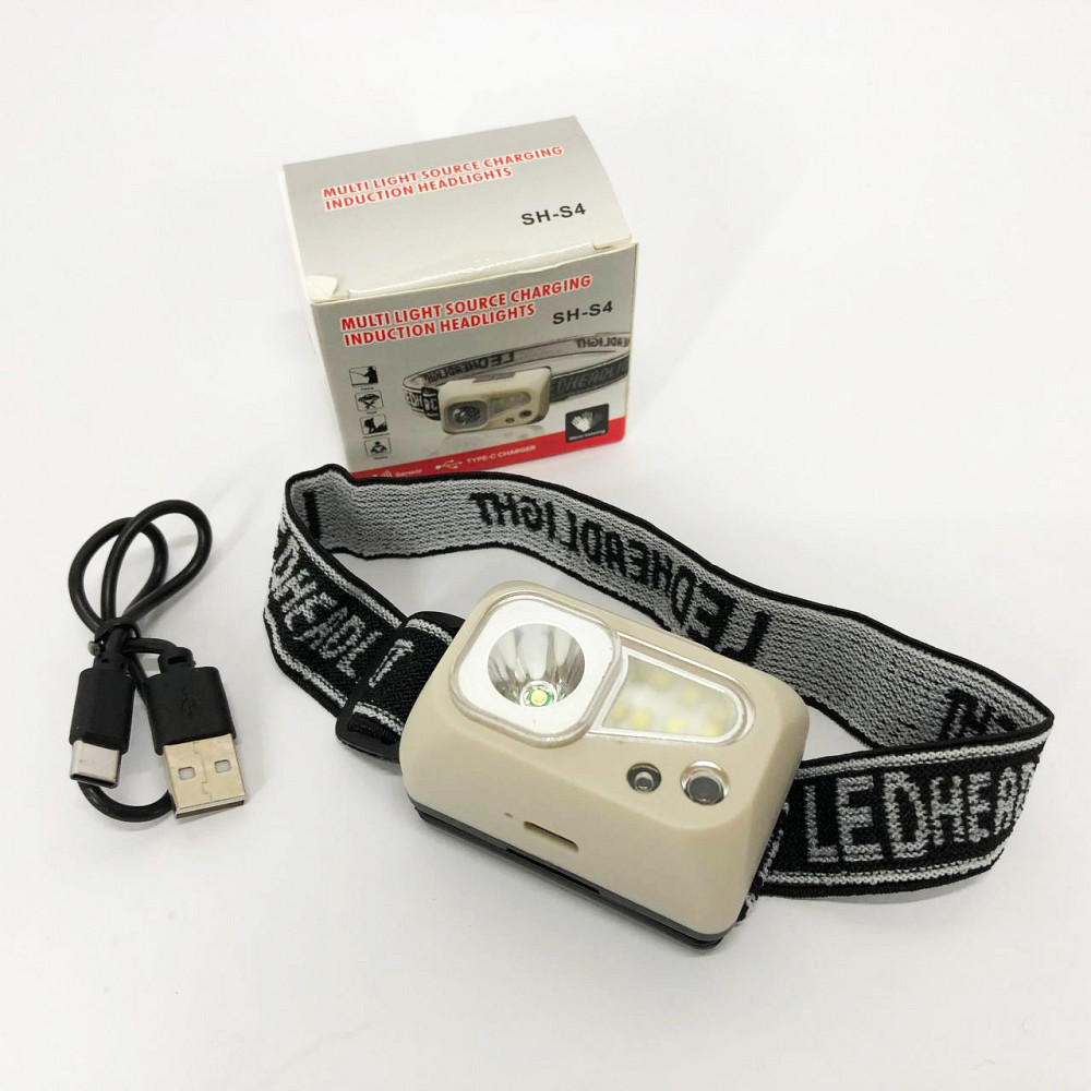 Яркий светодиодный мощный фонарь SH-S4-XPE+3SMD, Фонарик налобник, Фонарик на голову диодный NJ-69 Львов - изображение 4