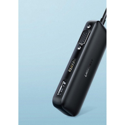 Перехідник USB2.0 Type-C to VGA V1.2/HDMI V2.0b/DP V1.2a CM260 black Ugreen (60568) Вінниця - фото 9