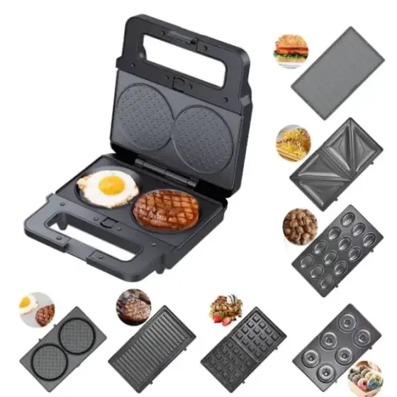 Вафельница мультимейкер гриль 8в1 Zepline 2200W / Мощный электрогриль со сменными пластинами ZP-808 Коломыя