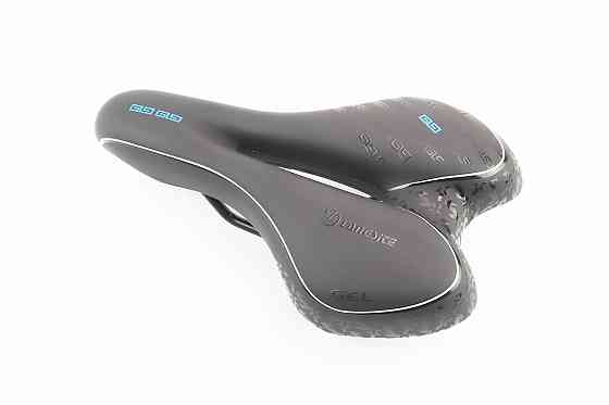 Сидіння MTB 270x160мм, чорно-біло-синє "GEL" Київ