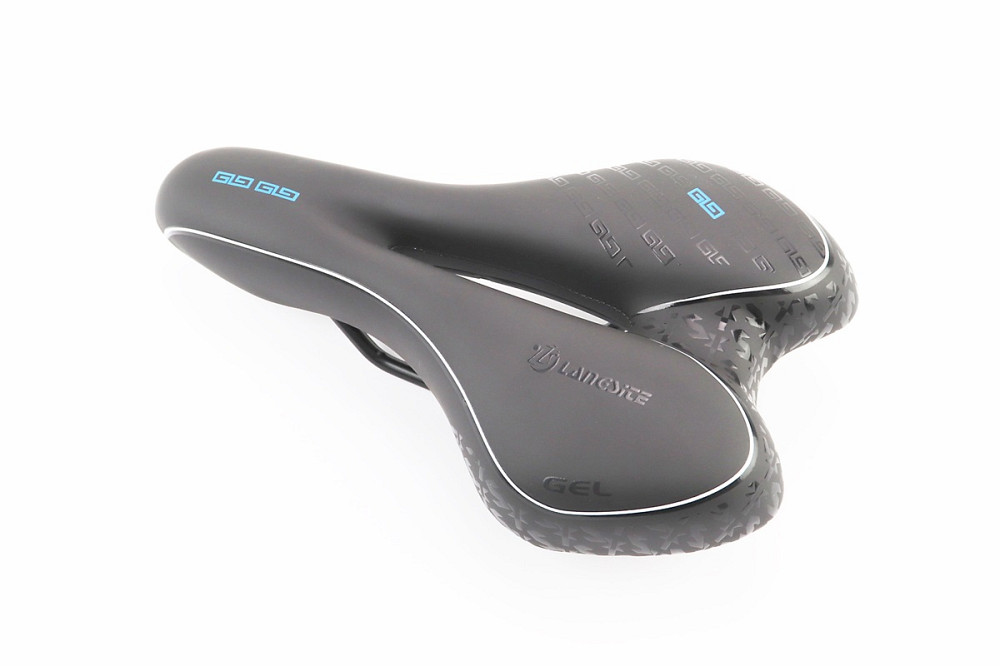 Сидіння MTB 270x160мм, чорно-біло-синє "GEL" Київ - фото 1