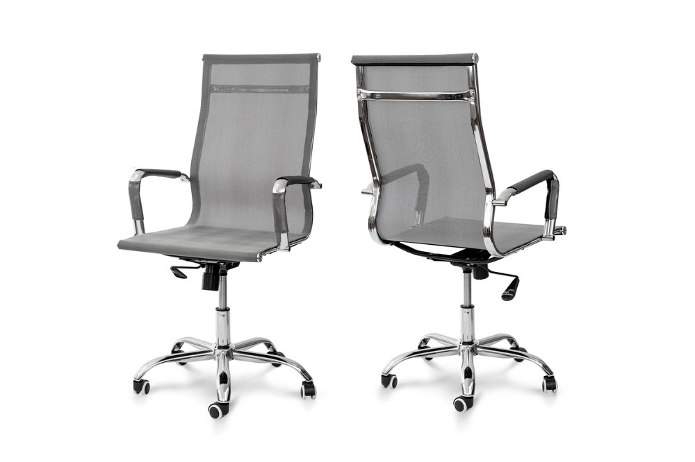 Стілець офісний Нетворк, PVC сітка сірий Киев - изображение 6