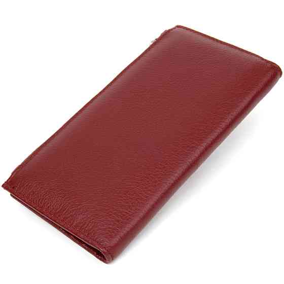 Стильный кожаный кошелек для женщин Темно-красный (ST Leather) Киев