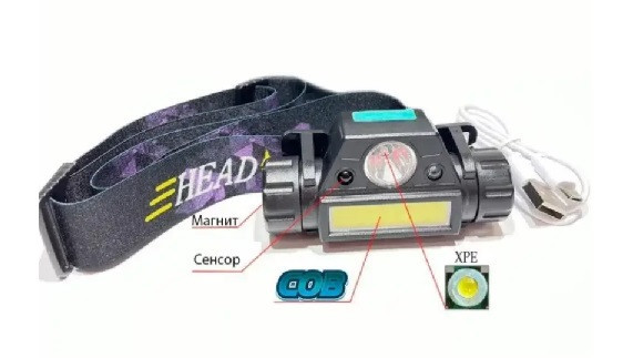 Налобний фонар Bailong BL-1898, сенсор, 7476 Дніпро - фото 5
