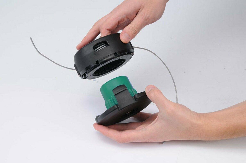 Головка для кріплення жилки до газонокосарок FLO: Ø=2,4- 2,7 мм, 5 адаптерів, Ø=123 мм, h=70 мм [10] Одеса - фото 3