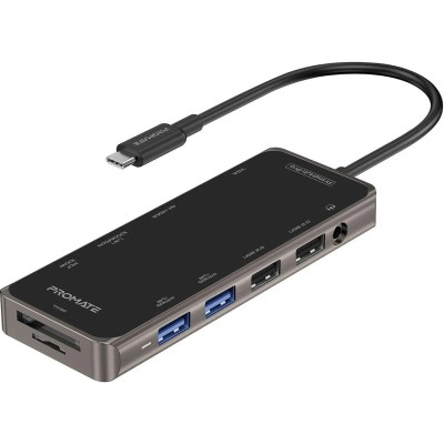 Концентратор Promate USB-C 11-in-1 Promate primehub-pro.grey (primehub-pro.grey) Вінниця - фото 1