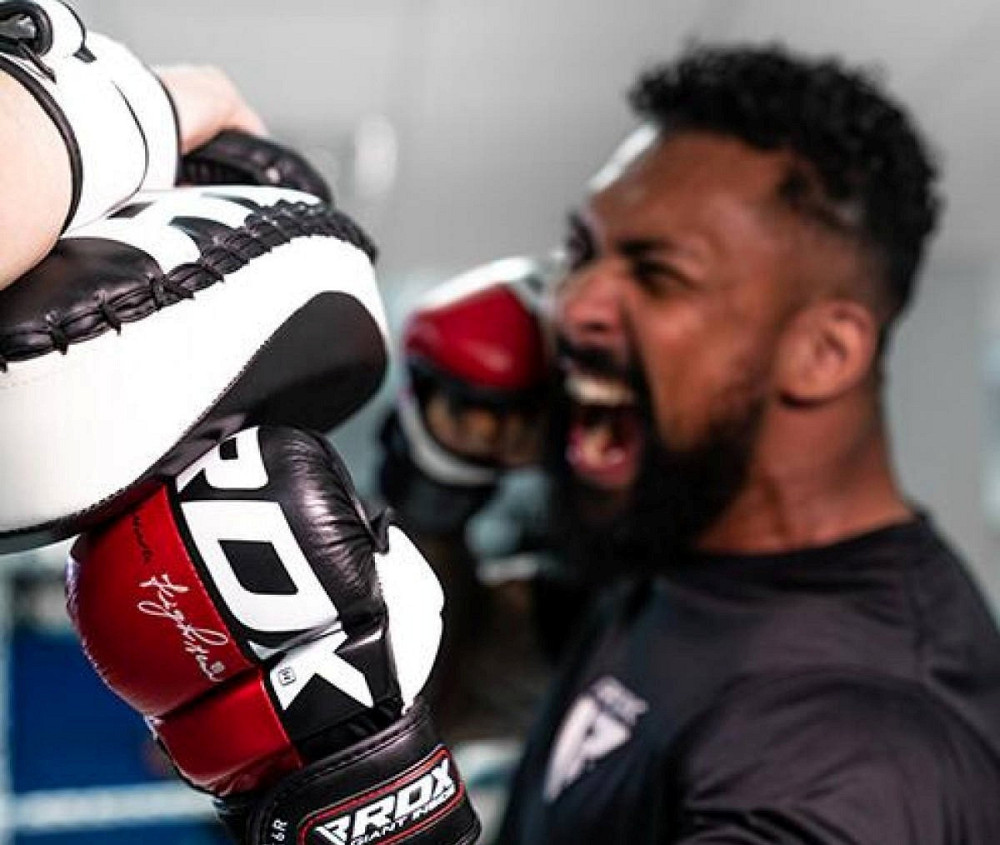 Рукавички для MMA змішаних єдиноборств бойового самбо мма бітки рукопашного бою шінгарти RDX T6 Red розмір XL капа в комплекті Київ - фото 9