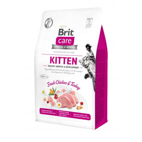 Корм сухий Brit Care Cat Grain Free Kitten Healthy Growth and Development для котят для здорового зростання та розвитку 40 Київ - фото 1