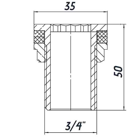 Врезка в бак 3/4″Н нержавеющая SO442S OPTIMUM Киев