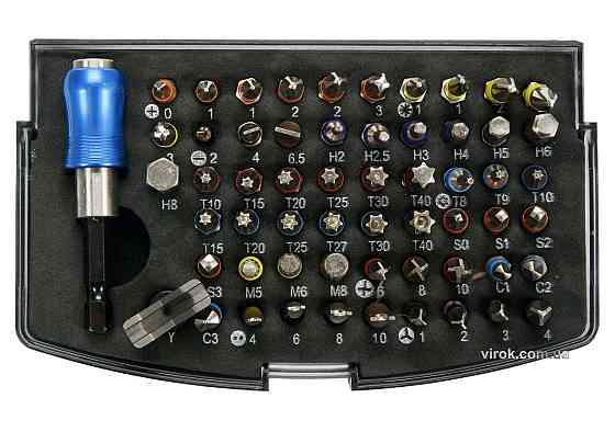 Набір насадок викруткових YATO з тримачем : 1/4", 59 шт. [20] Одеса