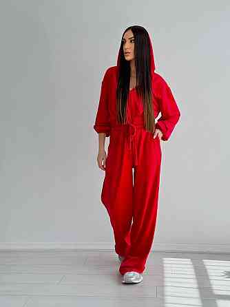 Женский стильный костюм двойка: кофта и штаны из плюш велюра Одесса