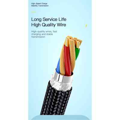 Дата кабель USB 2.0 AM to USB-C 3.0m 7A black Essager (EXCT-XCC01) Винница