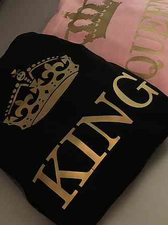 Парні толстовки з капюшоном для хлопця та дівчини! King \ Queen Чернівці