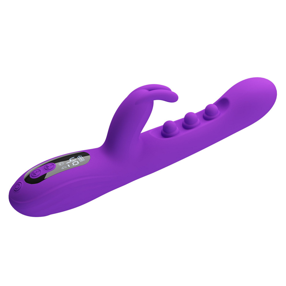 Вібратор-кролик PRETTY LOVE Sabien Purple, силікон, фіолетовий, пульсуюча та вібраційна стимуляція Sex Aura Київ - фото 9