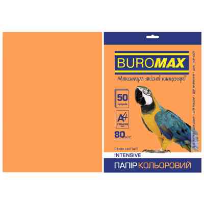 Бумага Buromax А4, 80g, INTENSIVE orange, 50sh (BM.2721350-11) Винница