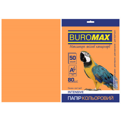 Папір Buromax А4, 80g, INTENSIVE orange, 50sh (BM.2721350-11) Вінниця - фото 1