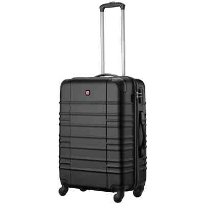 Чемодан Wenger Amplar, середня, пластик, 4 колеса, чорна (653146) Винница
