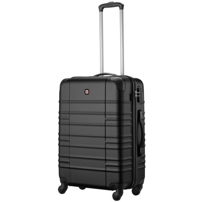 Чемодан Wenger Amplar, середня, пластик, 4 колеса, чорна (653146) Винница - изображение 1