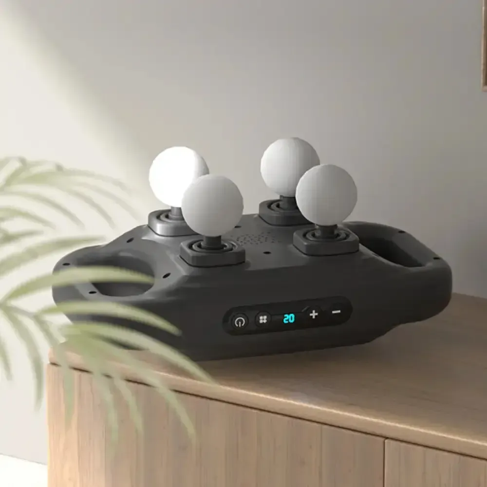 Перкуссионный массажер для тела, 4 головок, от USB, YCY -1601 / Массажер для спины / Вибромассажер Коломыя - изображение 2