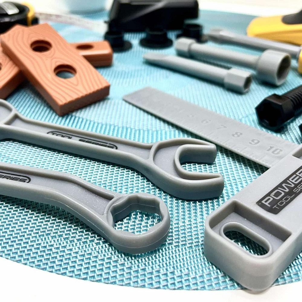 Набір інструментів шуруповерт із підсвічуванням молоток пила викрутка валізці Жовтий (T012) Чернігів - фото 3