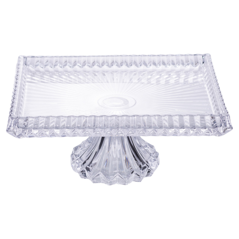 Тортівниця прямокутна на ніжці 30×25×13 (см) скляна HP-19-147 Коломия - фото 5