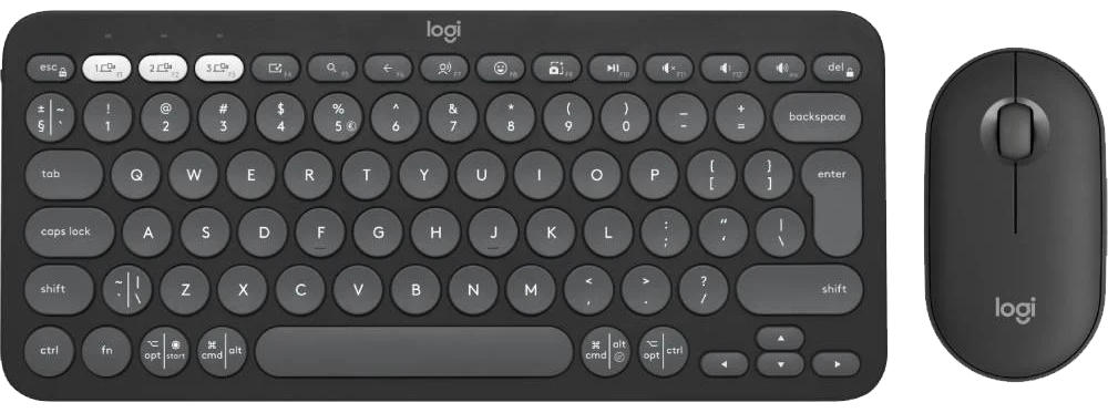 IT набір Logitech Pebble 2 Combo - Tonal Graphite - US INT'L - 2.4GHZ/BT (6915632) Київ - фото 1