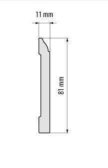 Плинтус под покраску из дюрополимера Элегант LPC - 15 (2 м.п.) 81х11мм Днепр