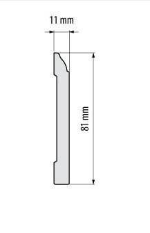 Плинтус под покраску из дюрополимера Элегант LPC - 15 (2 м.п.) 81х11мм Днепр - изображение 3