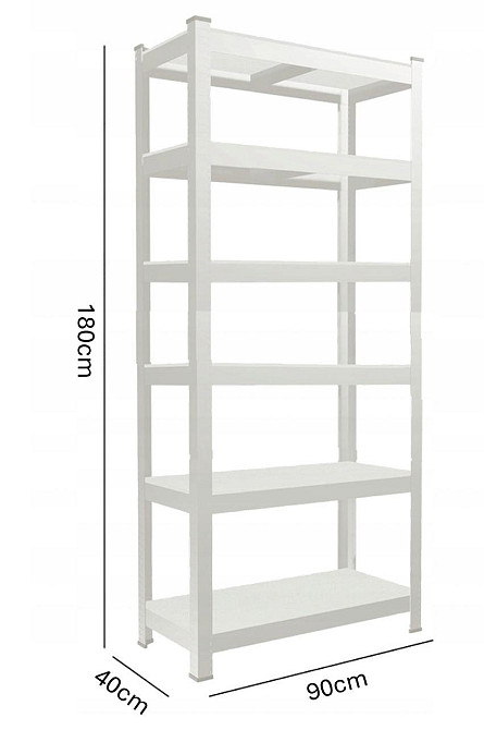 Стеллаж металлический 180x90x40 6 полок (серый) Киев - изображение 1
