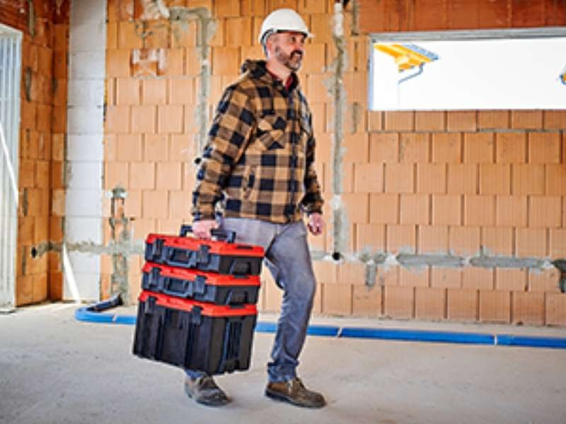 Якісний пластиковий кейс Einhell E-Case L з колесами : навантаження до 120 кг (4540014) Київ - фото 6