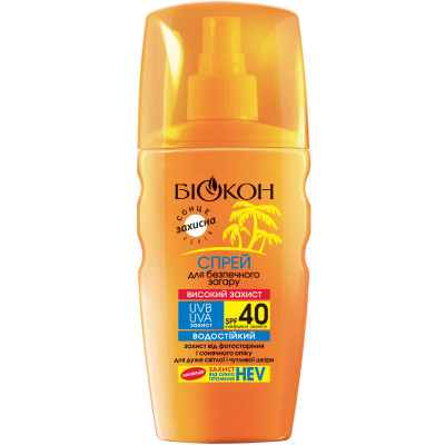 Средство для загара Біокон Спрей для безопасного загара Высокая защита SPF-40 160 мл (4820008318411) Винница - изображение 1
