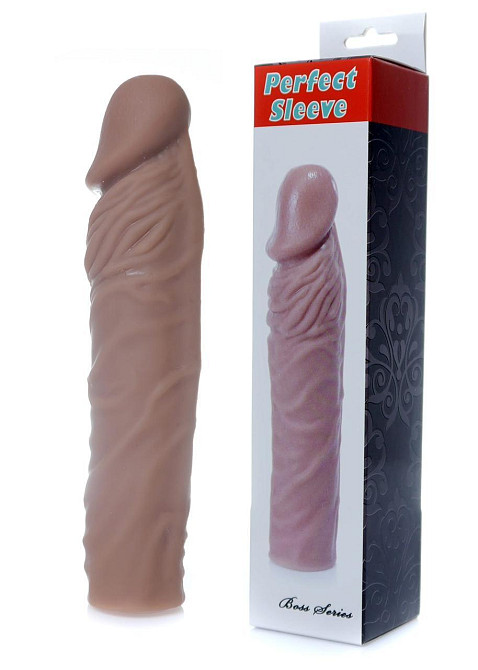 Насадка Perfect Sleeve Mulatto extends 7 cm Sex Aura Київ - фото 2