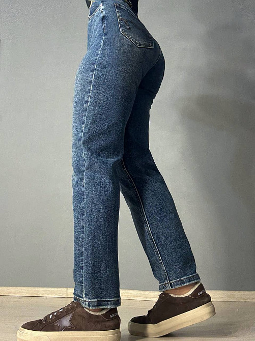 Джинсы женские Dragon 8192 Mom jeans с ремнем синие, синий, 28, 28, 73 см, 99 см Киев - изображение 13