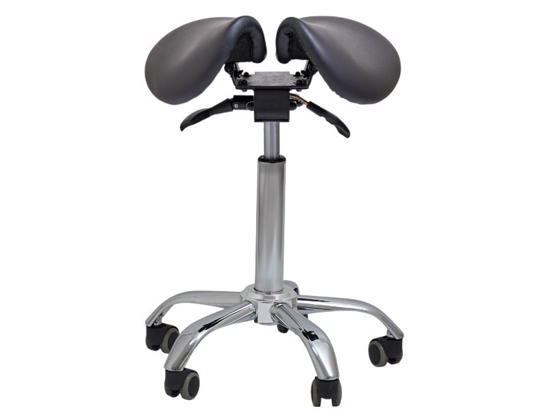 Стул-седло для мастера 4008, раздельное сиденье, 2 регулировки Черный Киев - изображение 3