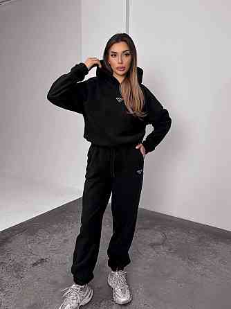 Женский теплый костюм, из флис полара S-M, Черный Одесса