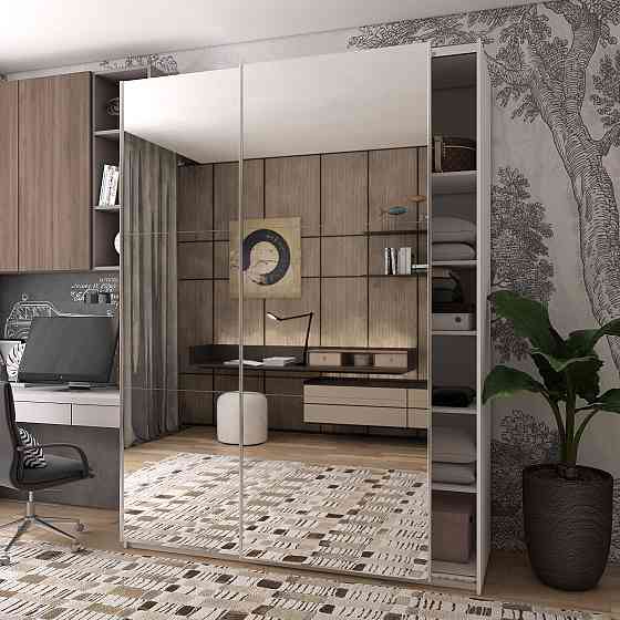 Шкаф-купе двухдверный Doros G-Caiser 180х60х240 см Белый/2 Зеркала (DRS-011012) Львов