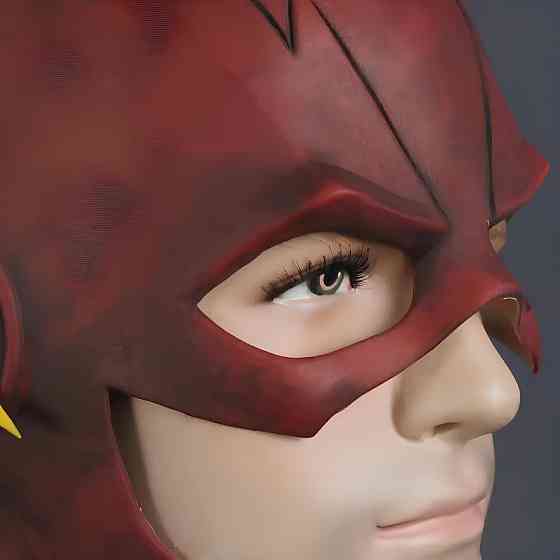 Маска Flash RESTEQ человек молния для взрослых, латексная. Косплей Барри Аллен Киев