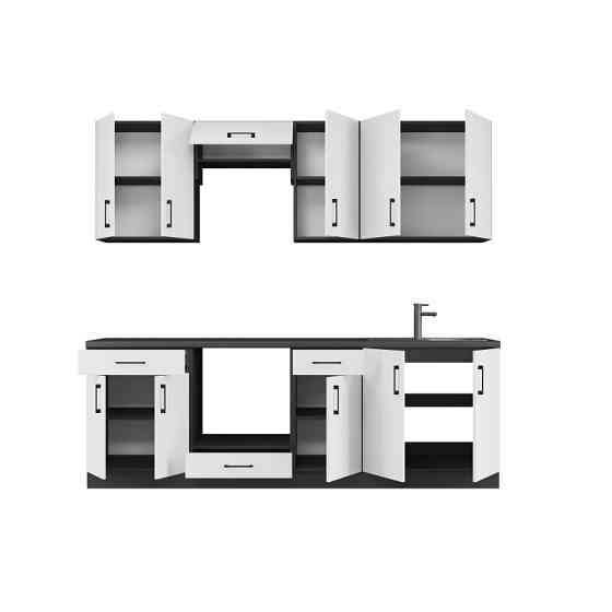 Кухня модульна Эверест Оптима набор №7 Белый 2,4 м (без столешницы) (DTM-5718) Львов